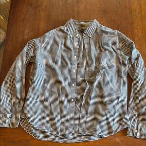 Men's Black and White Checkered Shirt